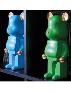 Salvadanaio Orso azzurro pastello e oro Tognana 2