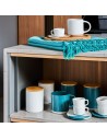 Barattolo da cucina rigato bianco e beige Tognana