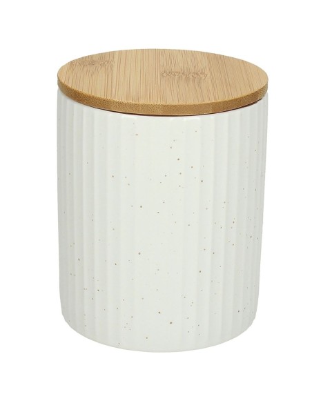 Barattolo da cucina rigato bianco e beige Tognana