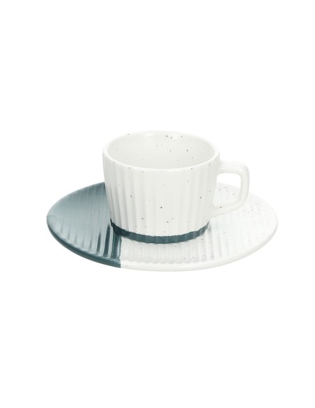 Set 2 tazze da caffè ottanio e bianche Tognana
