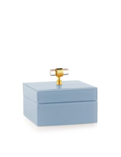 Portagioie grande in vetro blu Jewel Emò