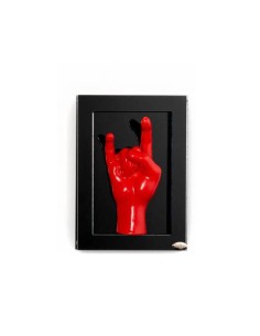 Quadretto Corna scaramantiche rosse Ilary Queen