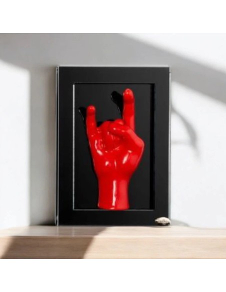 Quadretto Corna scaramantiche rosse Ilary Queen