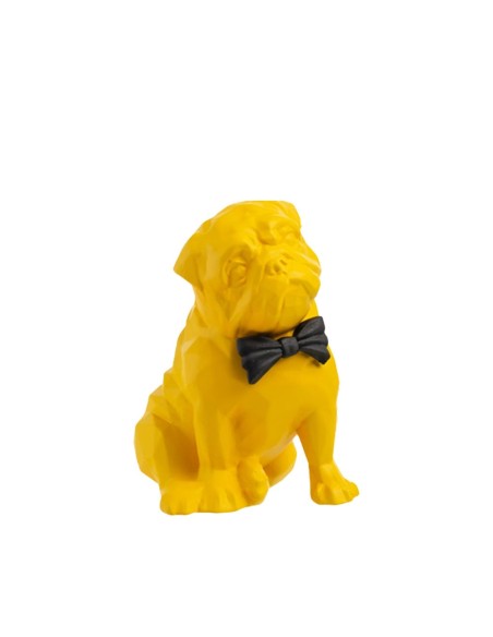 Salvadanaio cane giallo con papillon Ilary Queen