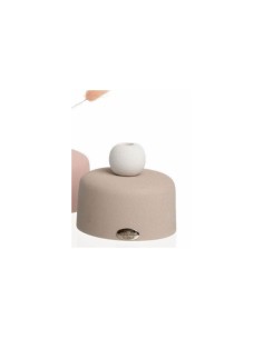 Vasetto tortora con sfera e pampas Ilary Queen 2