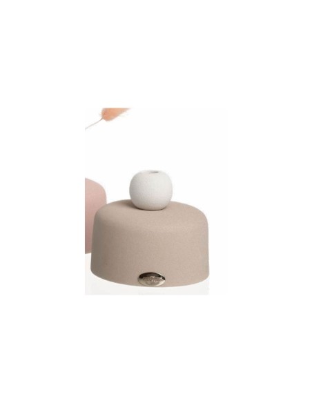 Vasetto tortora con sfera e pampas Ilary Queen