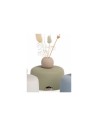 Vasetto verde salvia con sfera e pampas Ilary Queen