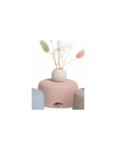 Vasetto cipria con sfera e pampas Ilary Queen