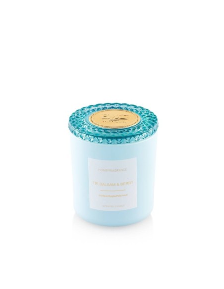 Candela profumata in vetro celeste Essence Emò