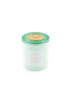 Candela profumata in vetro verde Essence Emò