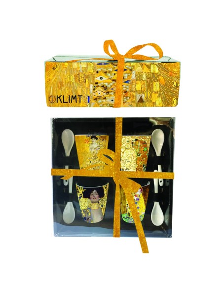 Set 4 Tazzine caffè con cucchiaini Klimt Enesco