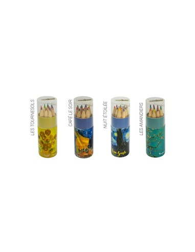 Portapastelli con pastelli colorati La notte stellata Van Gogh Enesco