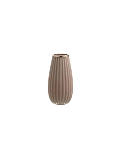 Vaso basic tortora con ghiera dorata Ilary Queen