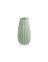 Vaso basic verde salvia con ghiera dorata Ilary Queen