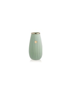 Vaso basic verde salvia con ghiera dorata Ilary Queen 2