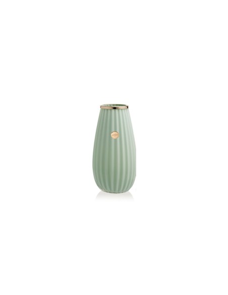 Vaso basic verde salvia con ghiera dorata Ilary Queen