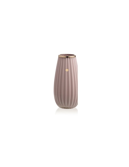 Vaso basic cipria con ghiera dorata Ilary Queen