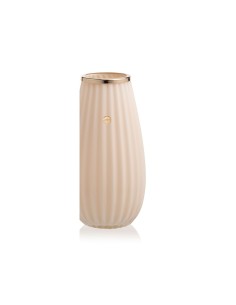 Vaso basic panna con ghiera dorata Ilary Queen