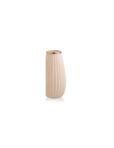 Vaso basic panna con ghiera dorata Ilary Queen 2