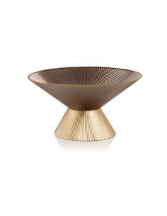 Alzata in vetro bronzo e oro Ilary Queen 2