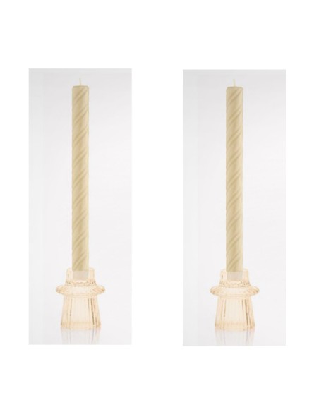 Coppia di candelieri con candele Emò