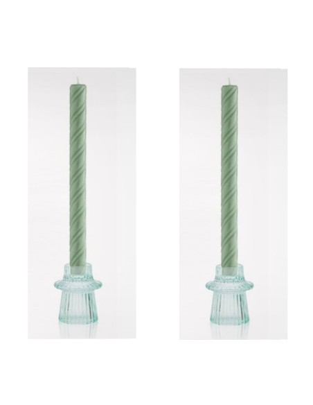 Coppia di candelieri con candele Emò