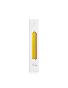 Set 2 candele a strisce oblique gialle Essence Emò