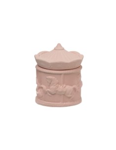 Portacandela giostrina con cavalli rosa Ilary Queen