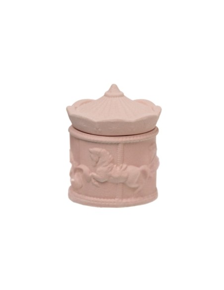 Portacandela giostrina con cavalli rosa Ilary Queen