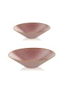 Piatto in vetro rosa e oro Ilary Queen
