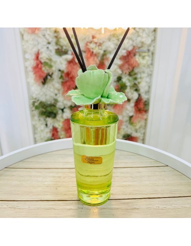 Profumatore bottiglia media con fiore verde Pienne Design