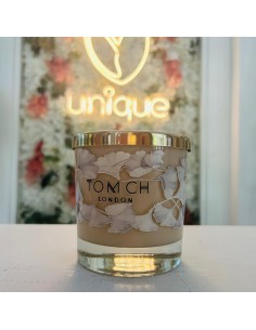 Candela profumata beige con Flowers verde Tom Ch