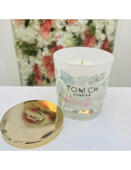 Candela profumata bianca con Flowers bicolore Tom Ch