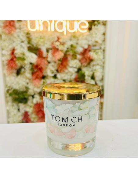 Candela profumata bianca con Flowers bicolore Tom Ch