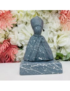 Scultura San Gennaro grigio con schizzi Amagè