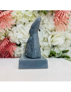 Scultura San Gennaro grigio con schizzi Amagè 2