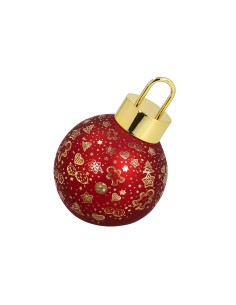 Pallina di Natale grande rossa con luce Led Tognana