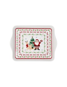 Set 2 mug con vassoio rettangolare decoro natalizio Let it snow Tognana 2
