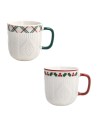 Set 2 tazze natalizie fantasia scozzese LET IT SNOW Tognana