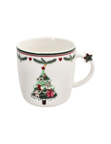 Set 2 tazze natalizie con albero e moto LET IT SNOW Tognana