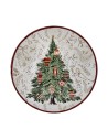 Sottopiatto tondo con decoro albero di Natale Tognana