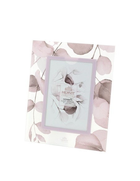 Portafoto Cornice in vetro Botanic rosa Hervit