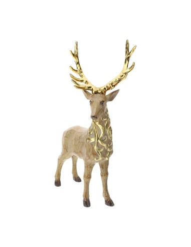 Cervo natalizio in piedi dorato Hervit