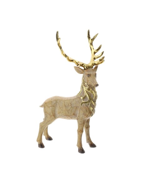 Cervo natalizio in piedi dorato Hervit