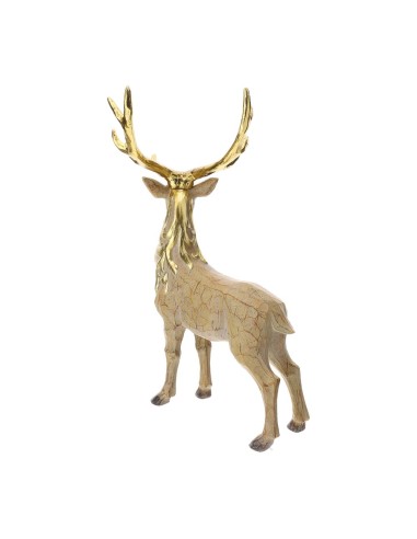 Cervo natalizio in piedi dorato Hervit