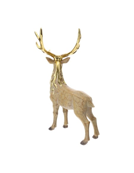 Cervo natalizio in piedi dorato Hervit