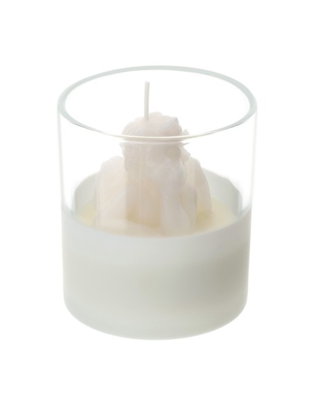 Candela Angelo bianco in contenitore vetro Hervit