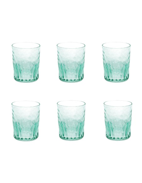 Bicchieri Acqua Serena verdi 6 Pz. Andrea Fontebasso