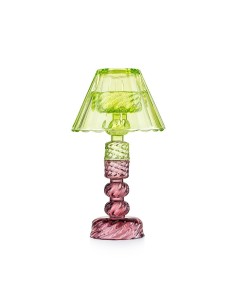 Candeliere con paralume in vetro verde chiaro Luxor EM?