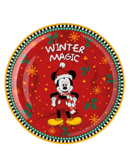 Piatto Panettone Topolino natalizio Disney Winter Magic Egan